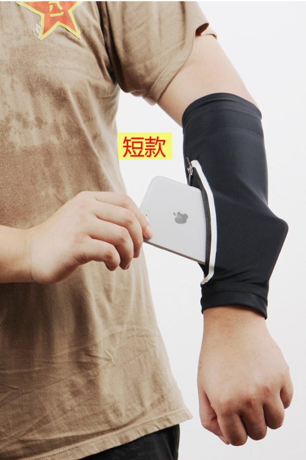 1PC Unisex Short Arm warmer for Mobile Phone Stretch Arm Bag Running Riding Sunscreen Armband Wrist Bag - Image 3