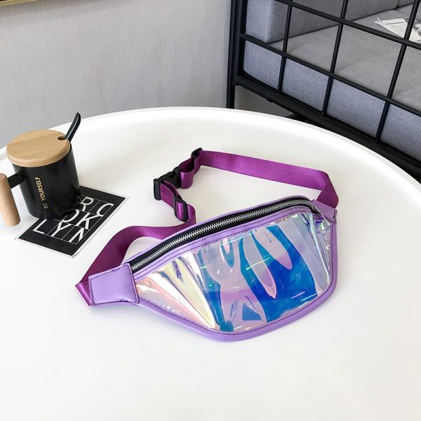 New Sports Waist Bag Running Mobile Phone Waterproof Bag PVC Transparent Swimming Storage Crossbody Chest Bag Laser Waist Bag - Image 6