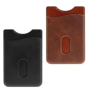 Leather Card Holder Sticker 3M Adhesives Credit ID Card Mobile Phone Back Pocket Wallet Case Stickers Bag Pouch