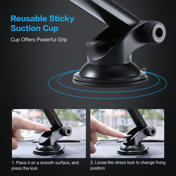FLOVEME Car Phone Holder For iPhone XS MAX XR X Xiaomi 360 Rotate Dashboard Windshield Car Mount Mobile Holder For Phone Stand - Image 3