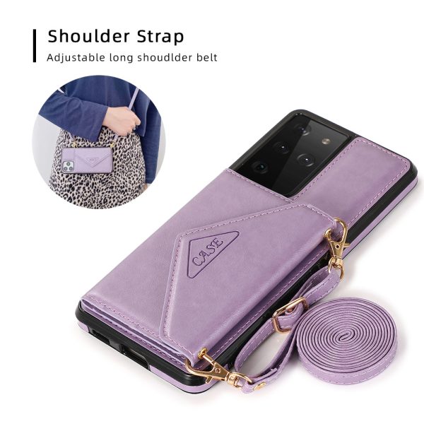 For Samsung S22ultra Mobile Phone Shell Diagonal S20FE Card Leather Case Note20 Multifunctional Protective Cover