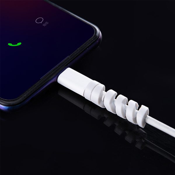 Spiral Data Cable Protective Sleeve Power Cord Anti-Bending Mobile Phone Computer Protective Sleeve Silicone Anti-Break Winder - Image 2