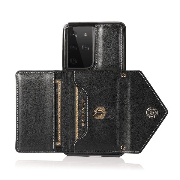 For Samsung S22ultra Mobile Phone Shell Diagonal S20FE Card Leather Case Note20 Multifunctional Protective Cover - Image 8