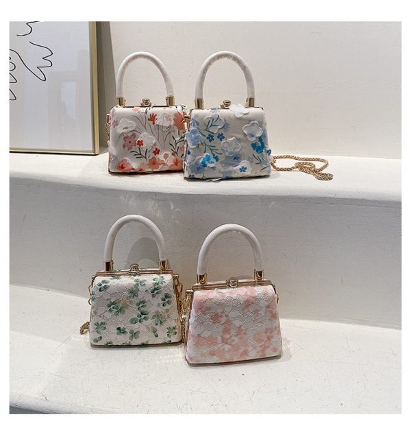 Summer New Fashion Women's Bags Western Style Small Fresh Shoulder Bag Sweet Flower Mobile Phone Messenger Bag