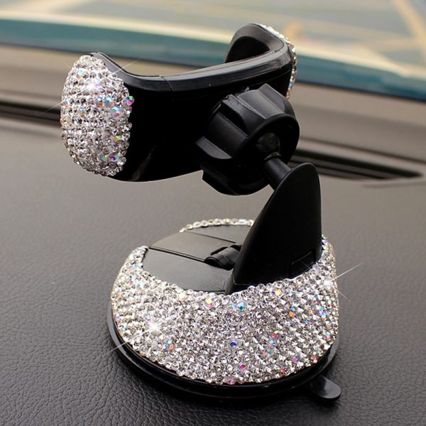 3 in 1 360 Degree Car Phone Holder for Car Dashboard Auto Windows and Air Vent with DIY Crystal Diamond Type for BMW for Toyota - Image 4