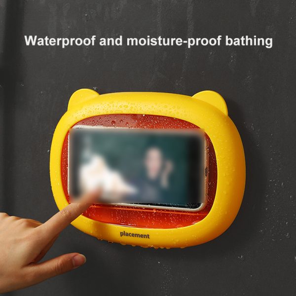 Bathroom Waterproof Mobile Phone Box Wall-Mounted Punch-Free Toilet Toilet Chasing Drama Artifact Bath Rack Storage Box - Image 2