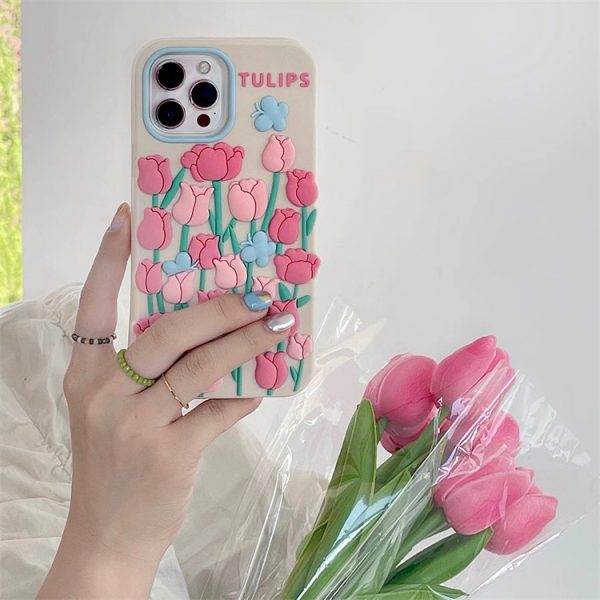 Tulip Butterfly Bush Apple 13 Applicable iPhone11/13promax Phone Case - Image 6