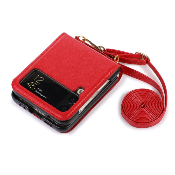 New Model Is Suitable For Samsung Z Flip3 Folding Screen Mobile Phone Case Diagonally Across The Samsung Galaxy Z Flip4 Card Cover - Image 6