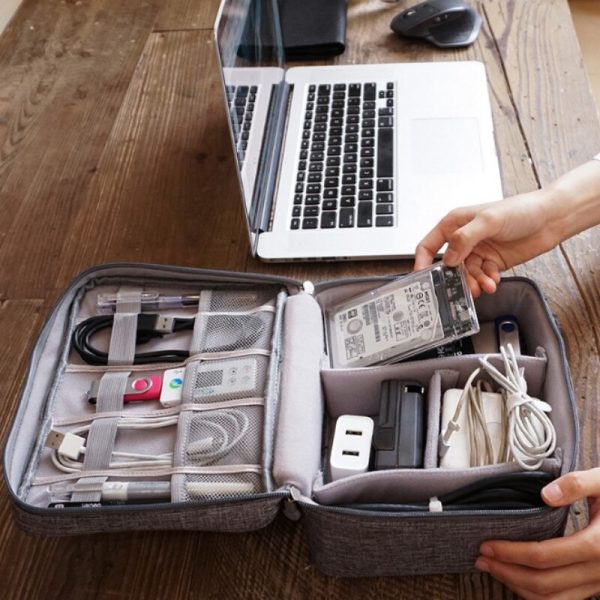 Travel Digital Cable Storage Bag Earphones Mobile Power Organizer Bag Waterproof Electronics Accessories Case - Image 3