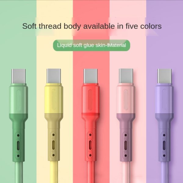 3A Liquid Silicone Micro USB Type C Cable Mobile Phone Charger Fast Charging USB Data Cord Charge - Image 3