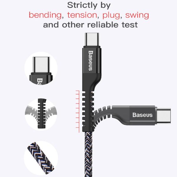 Baseus USB Type C Cable Fast Charge Data Synchronous USB C Type-c Cable for Charger Phone Cable - Image 7