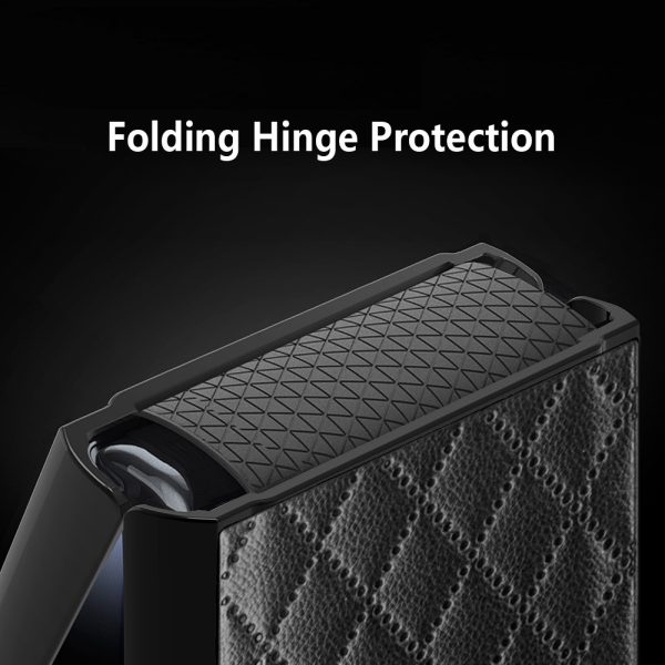 Suitable For Samsung Z Flip3 Mobile Phone Shell Creative Shell Film Element Leather Z Flip3 Folding Protective Cover - Image 4