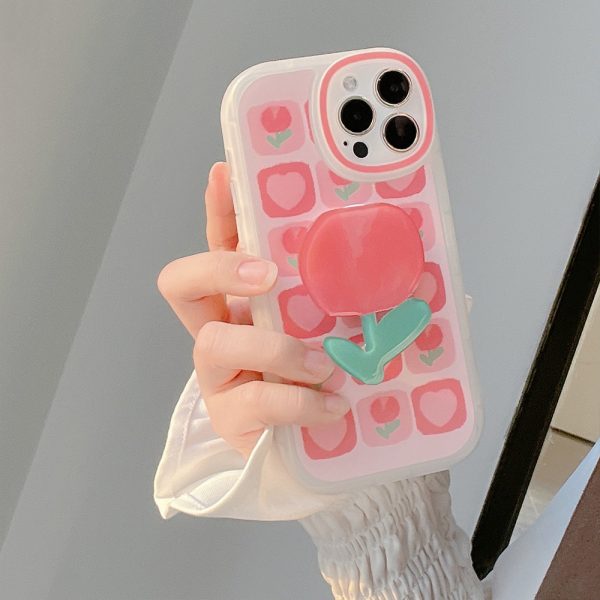 Summer Tulips for iPhone 13 Cases Precise Hole Position PVC Mobile Phone Soft Case - Image 2