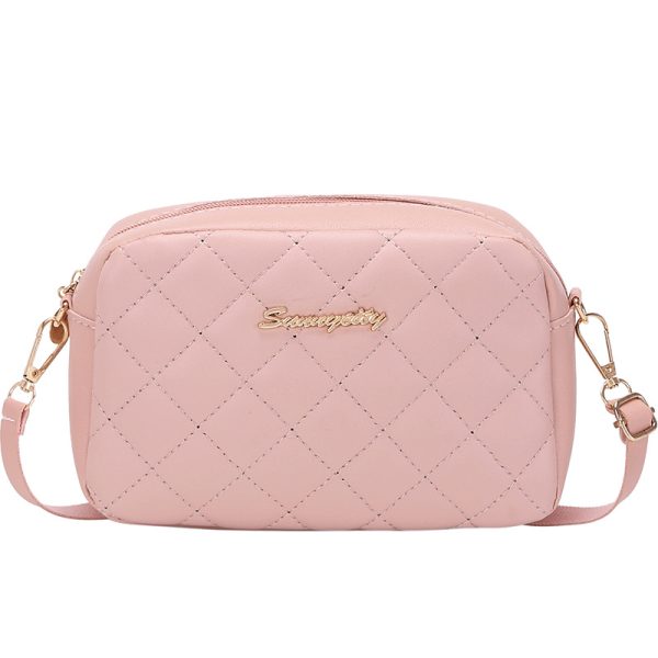 New Fashion Rhombus Women's Bag Simple Small Square Bag Shoulder Messenger Bag Mobile Phone Bag - Image 9