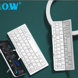 Mini Folding Keyboard Wireless Bluetooth-compatible Keyboard Foldable Keypad For Laptop Windows Android Tablet ipad Phone
