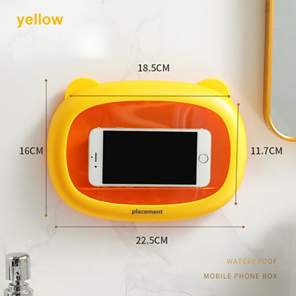 Bathroom Waterproof Mobile Phone Box Wall-Mounted Punch-Free Toilet Toilet Chasing Drama Artifact Bath Rack Storage Box - Image 6