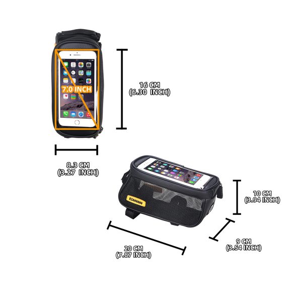 Bicycle Bag Golf Front Beam Bag Mountain Bike Headphone Audio Bag Mobile Phone Navigation Upper Tube Bag Riding Accessories - Image 4