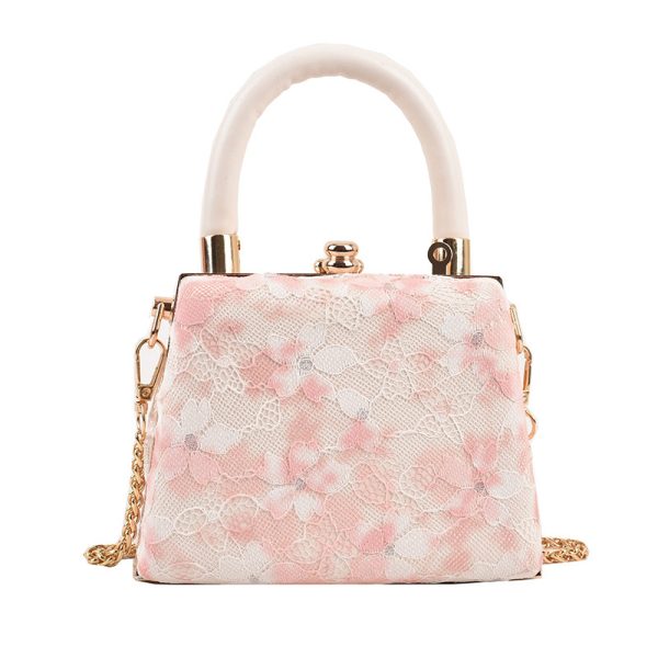Summer New Fashion Women's Bags Western Style Small Fresh Shoulder Bag Sweet Flower Mobile Phone Messenger Bag - Image 2