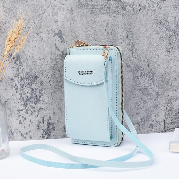 Women's Wallet Solid Color Small Diagonal Straddle Bag Multifunctional Phone Mid length Summer Versatile Zero Wallet Women - Image 10