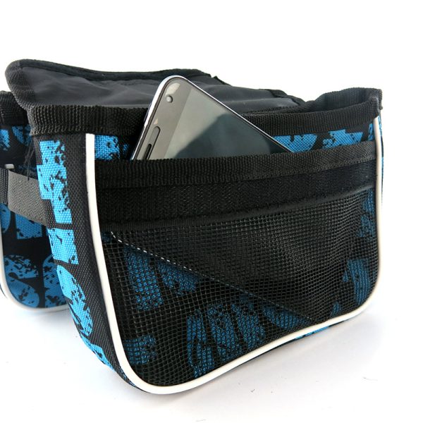 B-SOUL Mountain Bike Bike Bag Mobile Phone Touch Screen Bag Cycling Bag Bicycle Upper Tube Bag Double Bag - Image 4
