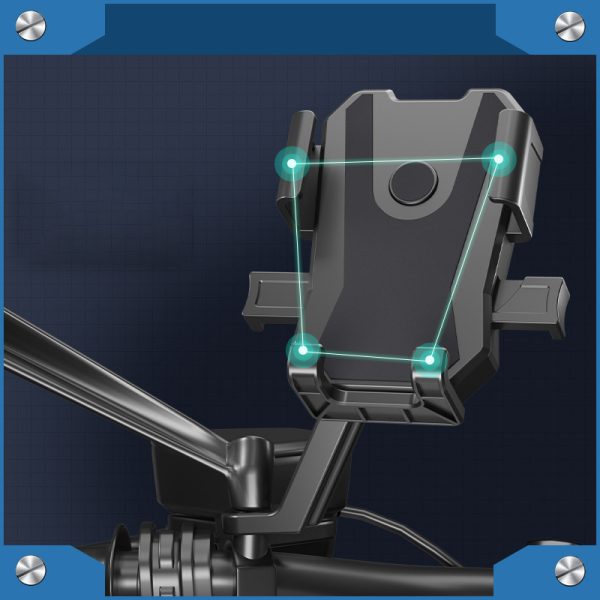 Electric Vehicle Mobile Phone Bracket Battery Motorcycle Bicycle Takeaway Rider Car Shock-Proof Navigation Bracket - Image 2