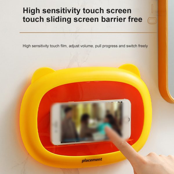 Bathroom Waterproof Mobile Phone Box Wall-Mounted Punch-Free Toilet Toilet Chasing Drama Artifact Bath Rack Storage Box - Image 3