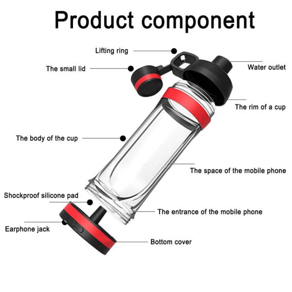 Plastic Water Cup Black Technology Portable Small Cell Phone Hidden Cup 400ml Portable small mobile phone hidden cup A1 - Image 2