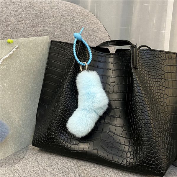 Kink Pendant Cute Girl Candy Color Plush Car Key Chain Bag Pendant Mobile Phone Case Accessories Gift - Image 4