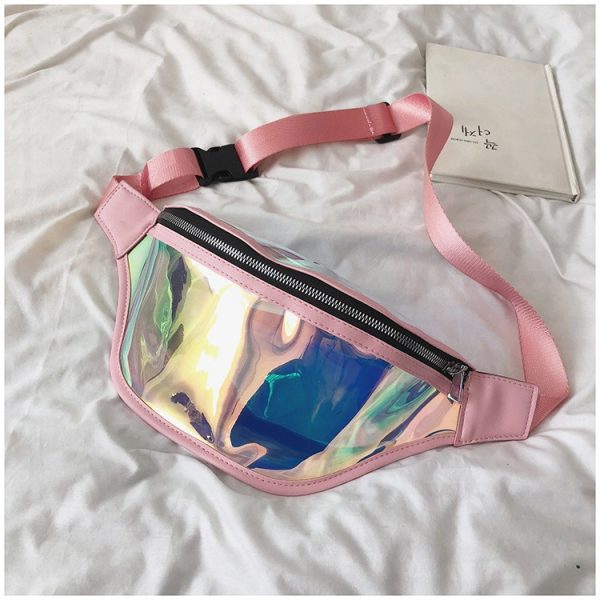 New Sports Waist Bag Running Mobile Phone Waterproof Bag PVC Transparent Swimming Storage Crossbody Chest Bag Laser Waist Bag - Image 5
