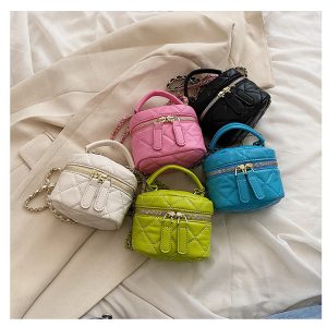 Mobile Phone Bag Summer New Women's Bag Chain Rhombus Messenger Bag Fashion Small Bag Hand-Held Lipstick Bag Women