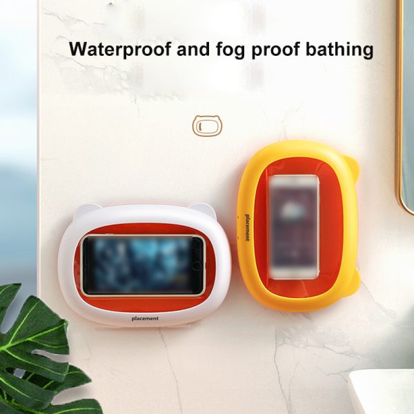 Bathroom Waterproof Mobile Phone Box Wall-Mounted Punch-Free Toilet Toilet Chasing Drama Artifact Bath Rack Storage Box