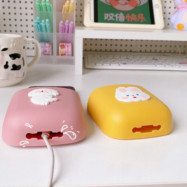 Wall-Mounted Remote Control Storage Box Wall-Mounted Box Free Punching Phone Box Cute Stationery Makeup Brush Rack - Image 3
