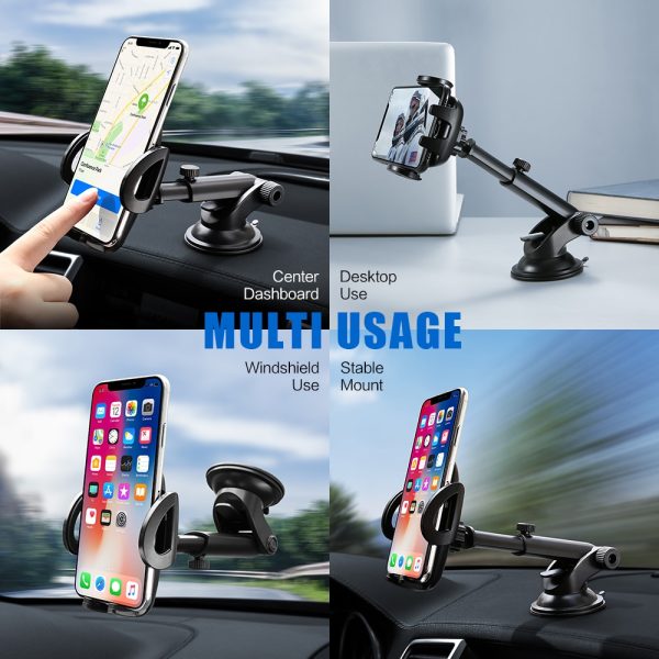FLOVEME Car Phone Holder For iPhone XS MAX XR X Xiaomi 360 Rotate Dashboard Windshield Car Mount Mobile Holder For Phone Stand - Image 2