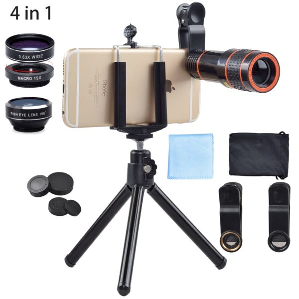 Akinger 4in1 5in1 7in1 10in1 13in1 Phone camera Lens Kit Fisheye Wide Angle macro telescope for iphone xiaomi android phone - Image 6