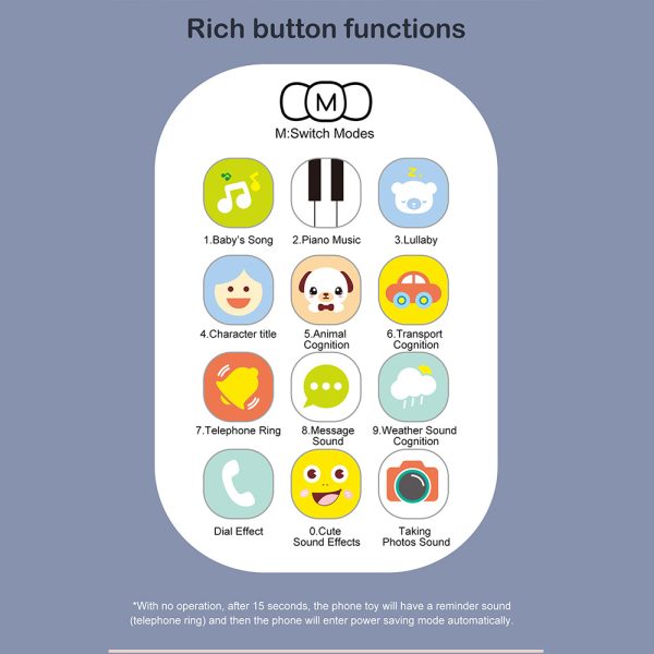 Baby Phone Toy Telephone Music Sound Machine for for Kids Infant Early Educational Mobile Phone Toys Gift - Image 4