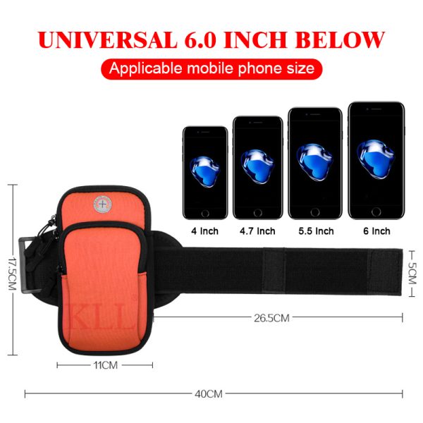 Universal 6'' Waterproof Sport Armband Bag Running Jogging Gym Arm Band Mobile Phone Bag Case Cover Holder for iPhone Samsung - Image 5