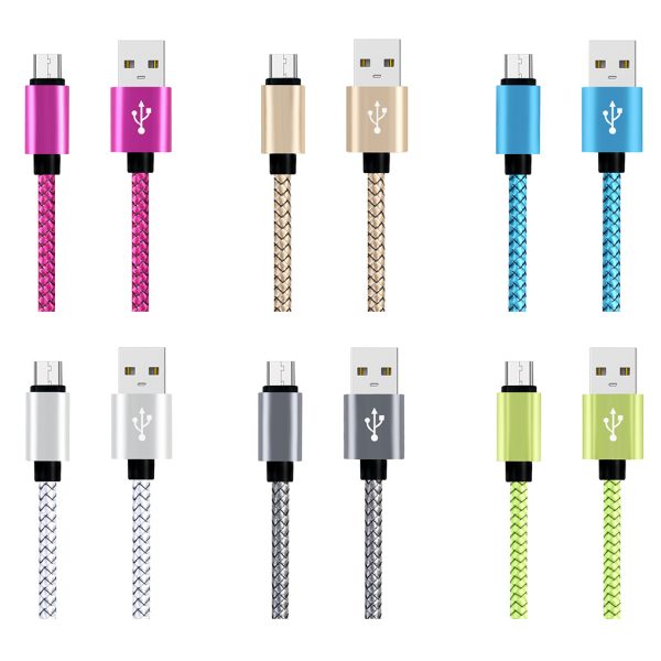1M Universal Space Short Micro USB Cable V8 Mobile Phone Charging Cord Data for Android Samsung Huawei